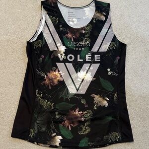 Oiselle sz M Volée Team singlet Moody Floral Tank Top